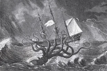 Der Kraken, wie er vom Auge der Fantasie gesehen wird, Illustration aus John Gibsons 